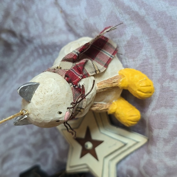 PRIMITIVE Rustic Cat Decor Fall Holiday Ornaments Lot of 3 Star - Picture 4 of 7